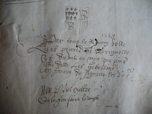 Poème extrait d’un registre de délibérations du XVIe siècle