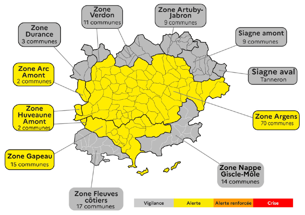 Révision des niveaux d’alerte sécheresse : le point au 1er octobre 2024 Ville de Brignoles
