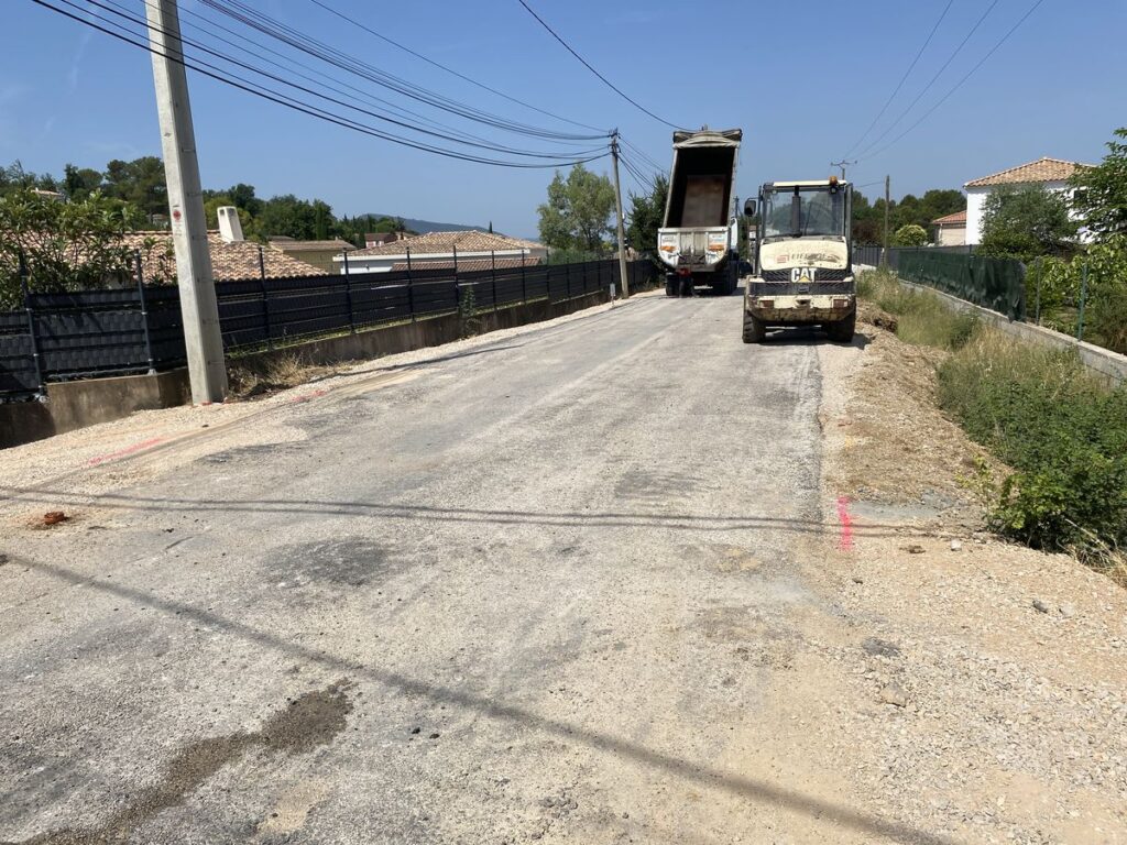 Info travaux : première phase lancée chemins du Pin et de la Perte Ville de Brignoles