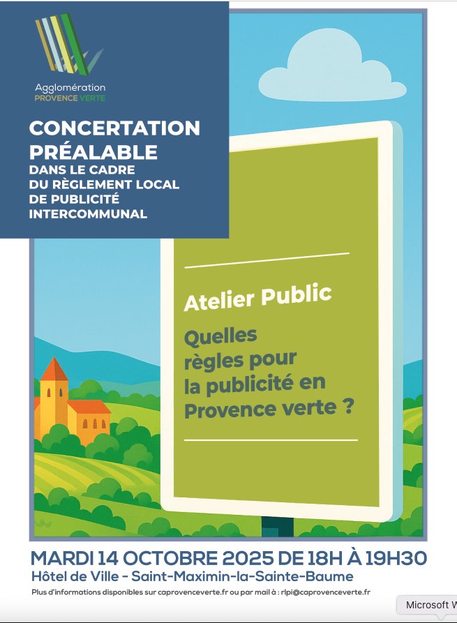 Concertation préalable au Règlement Local de Publicité Intercommunal Ville de Brignoles