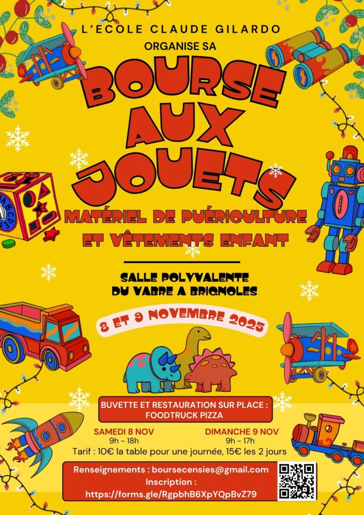 Bourse aux jouets de l'école Claude GILARDO Ville de Brignoles