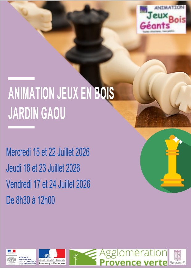 Grands jeux en bois au Jardin Charles-Gaou Ville de Brignoles Grands jeux en bois au Jardin Charles-Gaou Ville de Brignoles