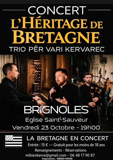 Concert breton Trio Pêr Vari Kervarec Ville de Brignoles Concert breton Trio Pêr Vari Kervarec Ville de Brignoles