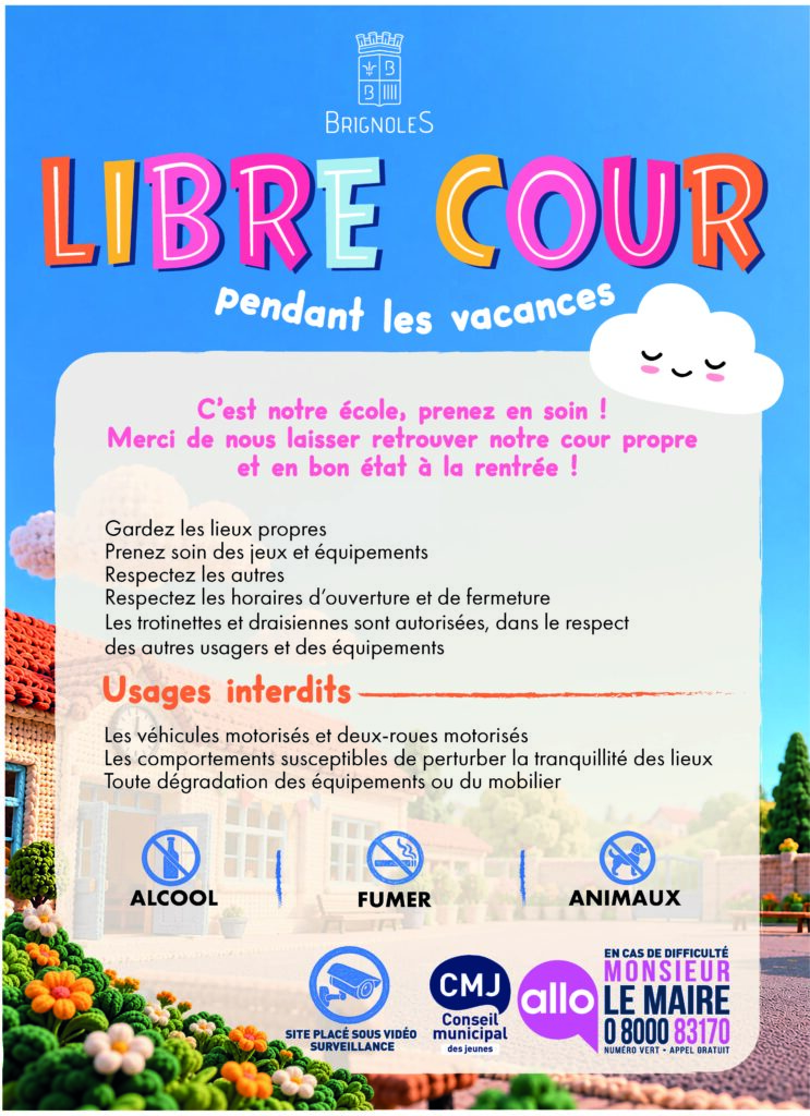 « Libre Cour » : les cours d’école ouvertes au public pendant les vacances de la Toussaint Ville de Brignoles